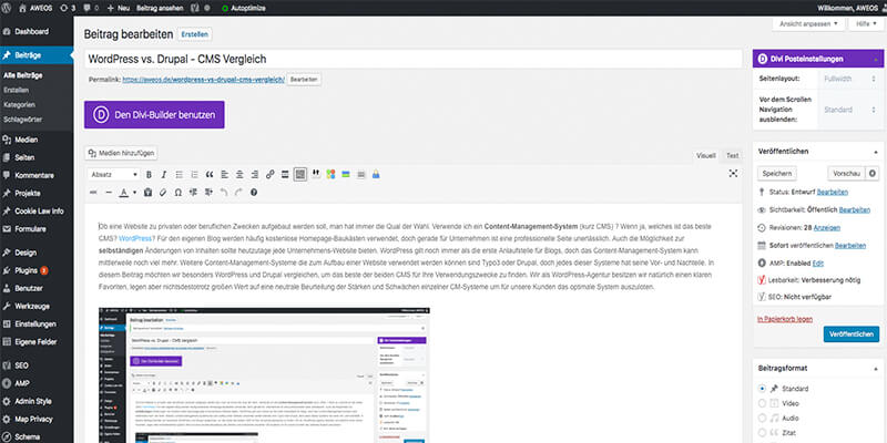 WordPress vs. Drupal - CMS Vergleich
