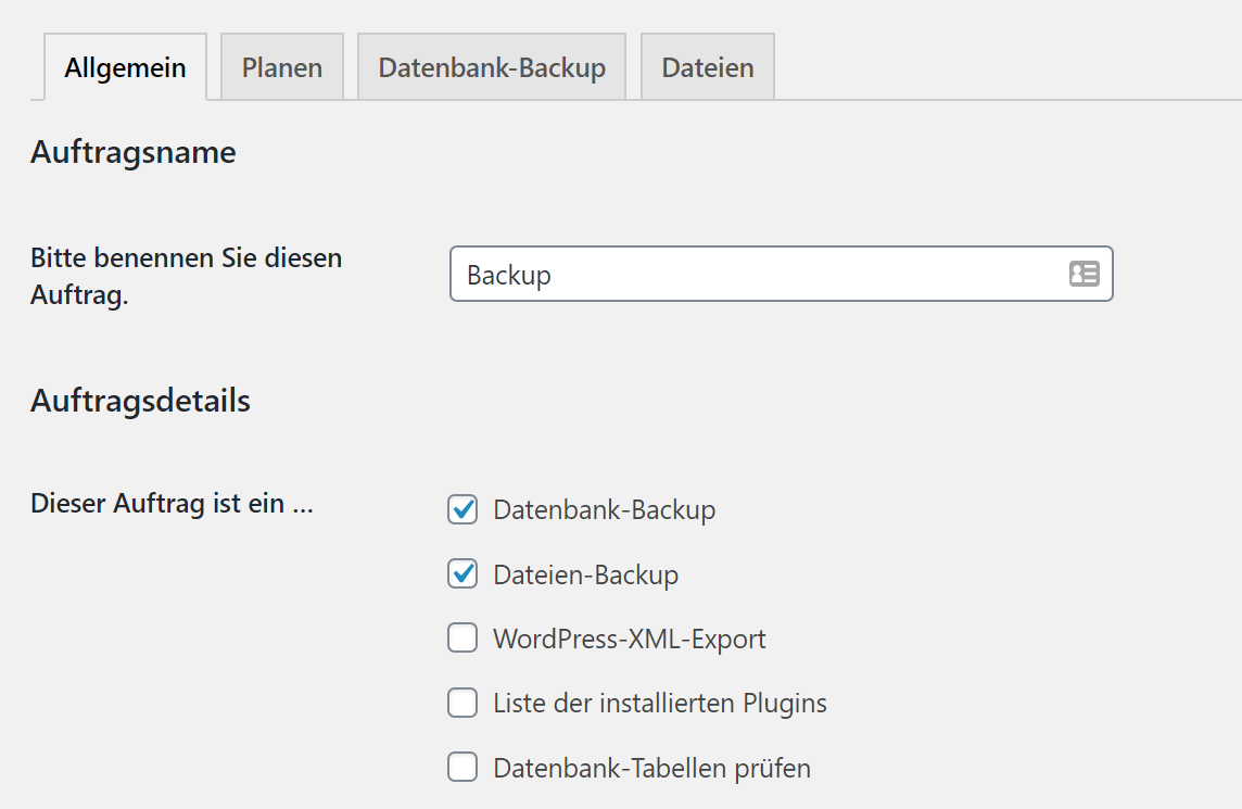 WordPress Backup erstellen und wiederherstellen