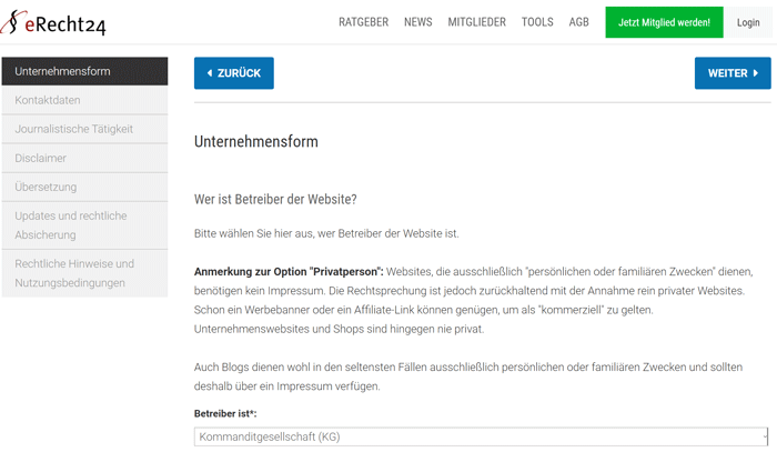 WordPress Impressum: kostenlos erstellen und einbinden